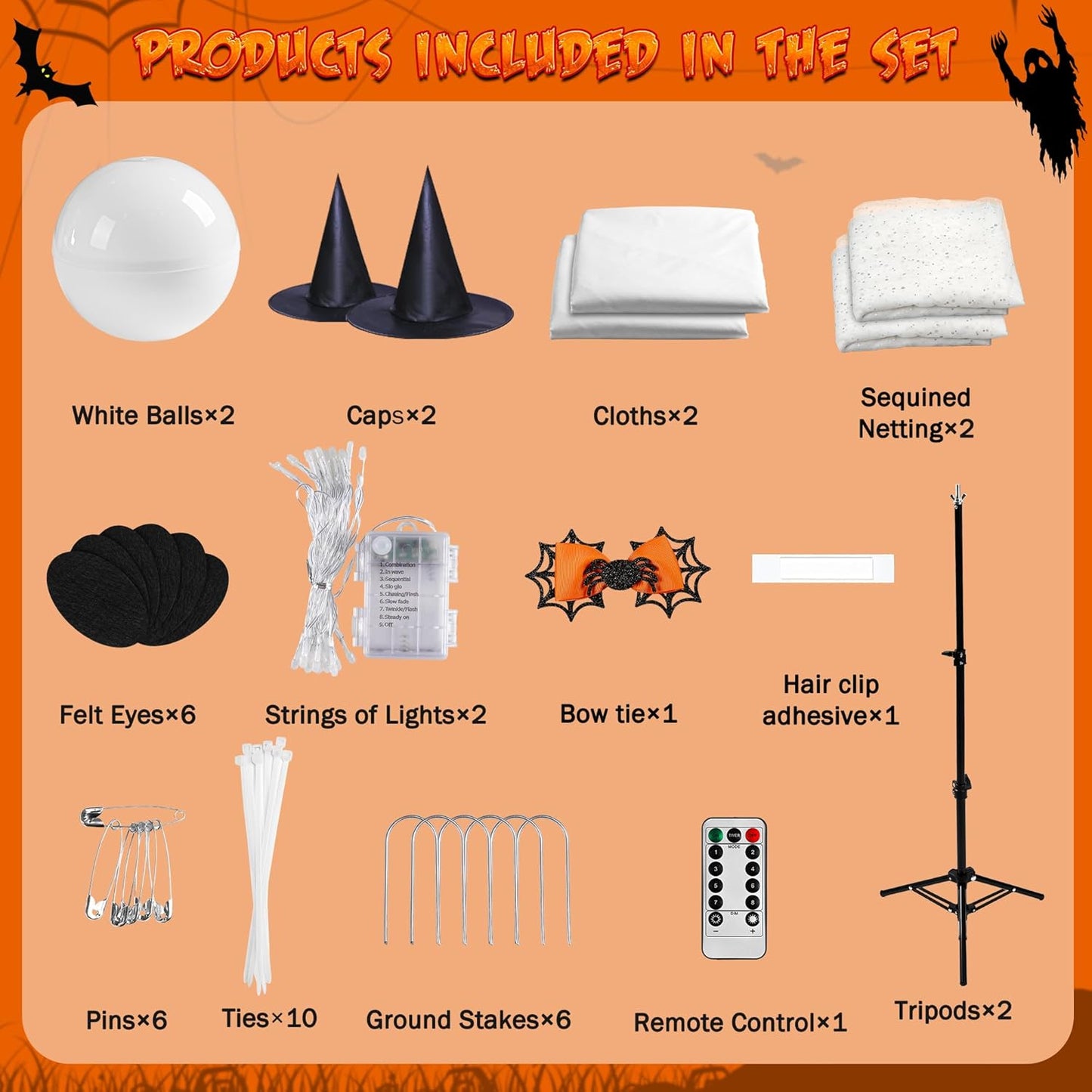 2Packs Halloween Decorations Outdoor