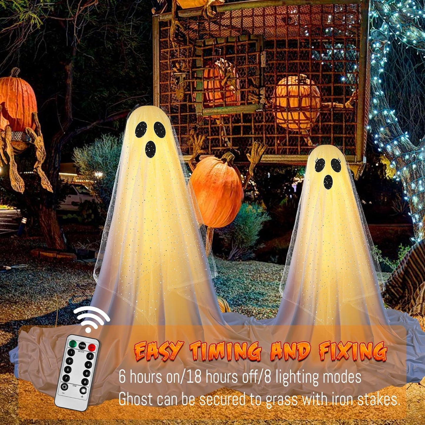 2Packs Halloween Decorations Outdoor
